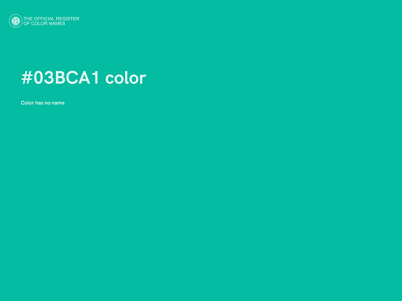 #03BCA1 color image