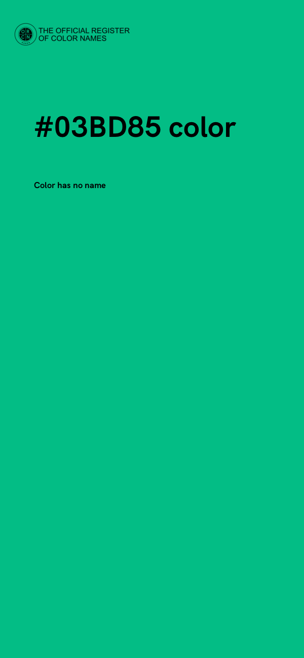 #03BD85 color image
