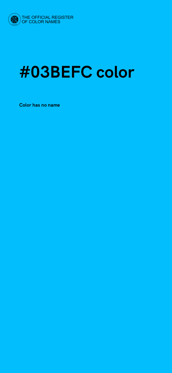 #03BEFC color image