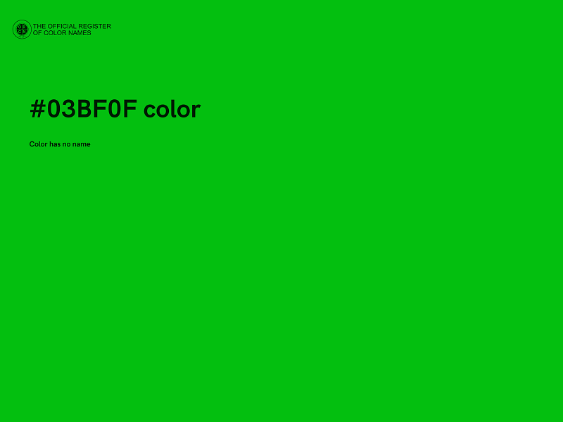 #03BF0F color image