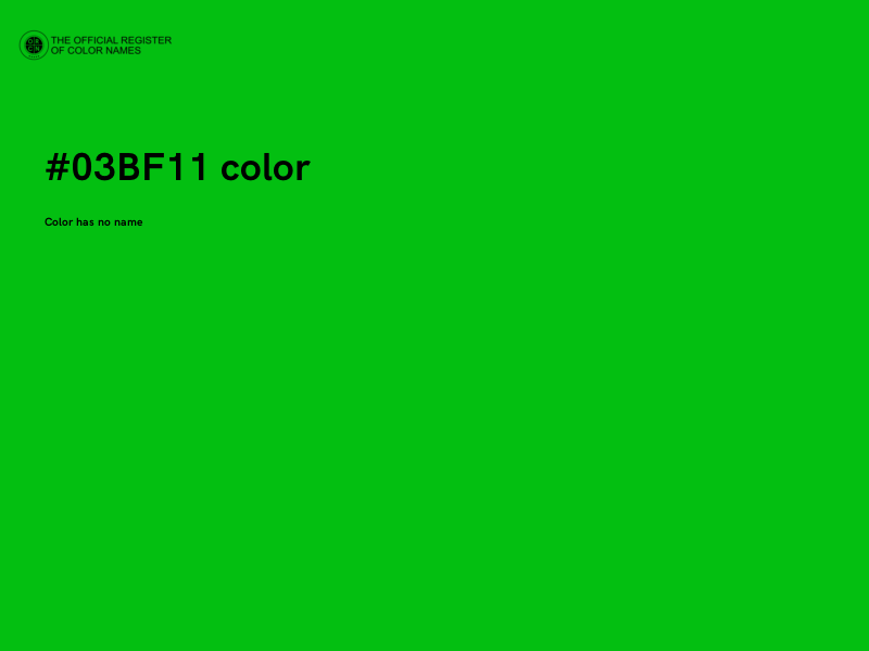 #03BF11 color image