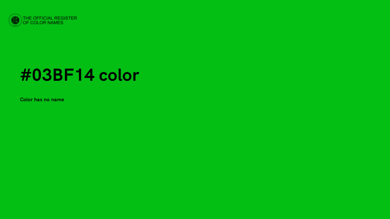 #03BF14 color image