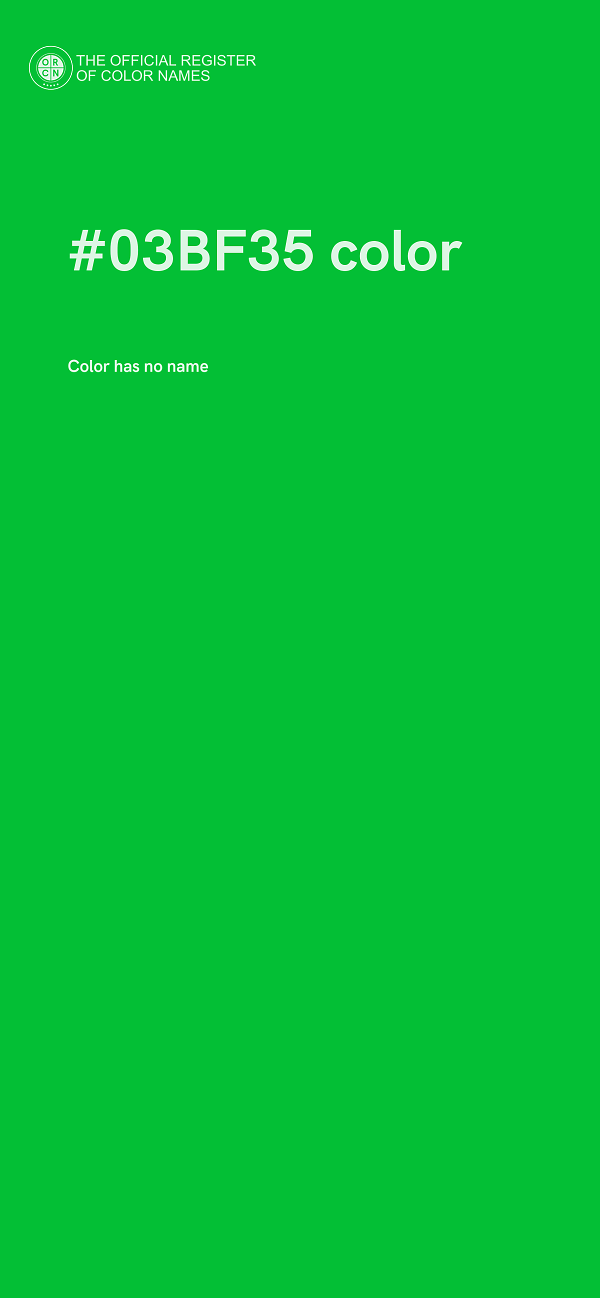 #03BF35 color image