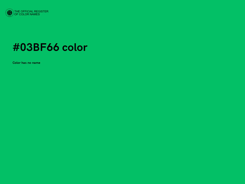 #03BF66 color image