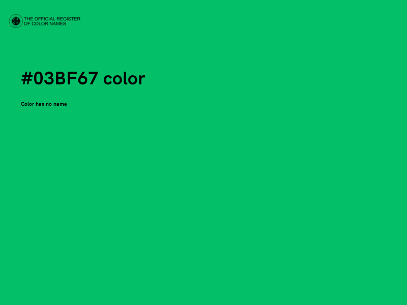 #03BF67 color image