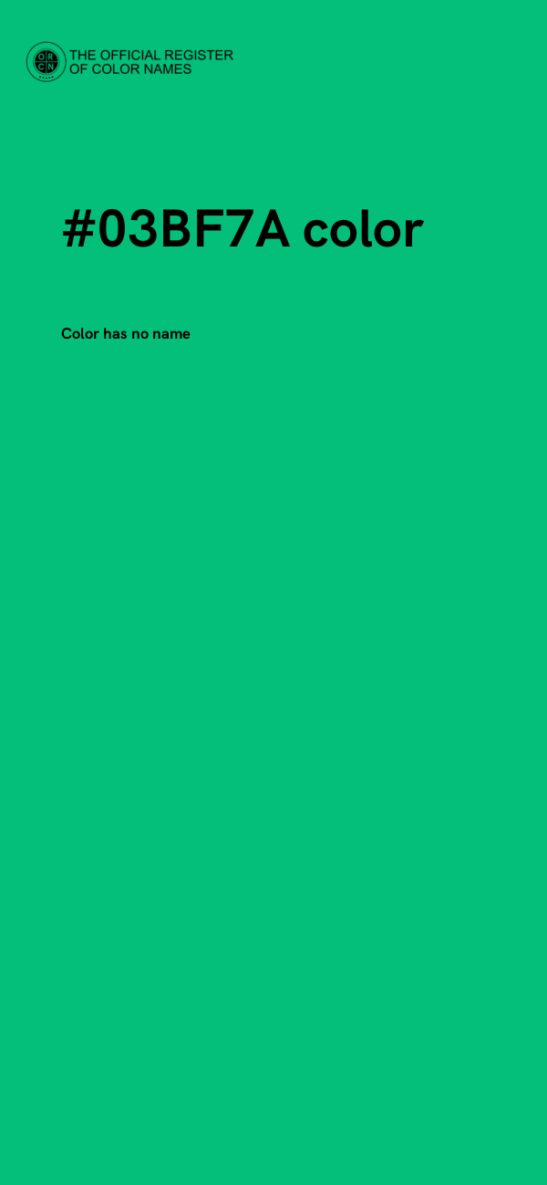 #03BF7A color image