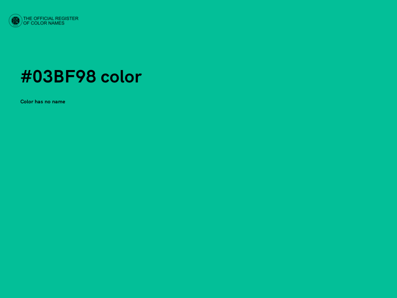 #03BF98 color image