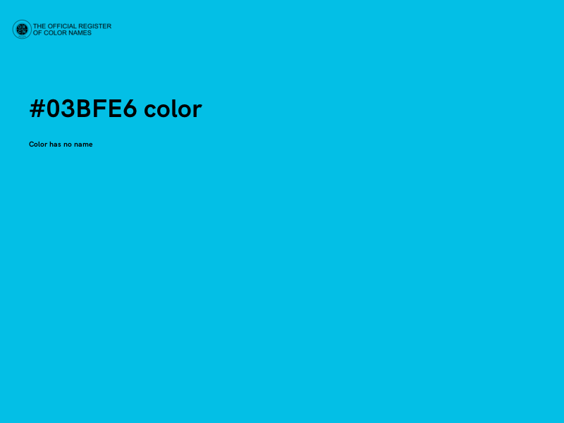 #03BFE6 color image