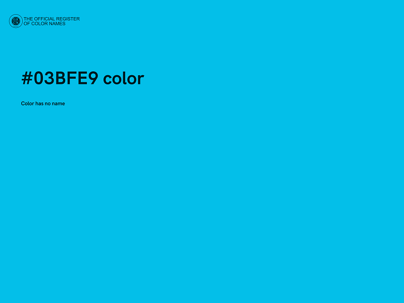 #03BFE9 color image