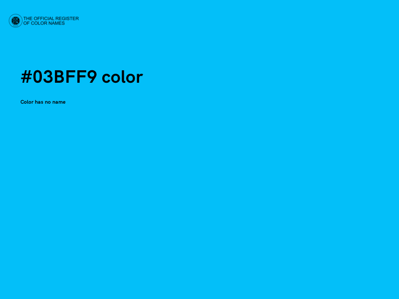 #03BFF9 color image