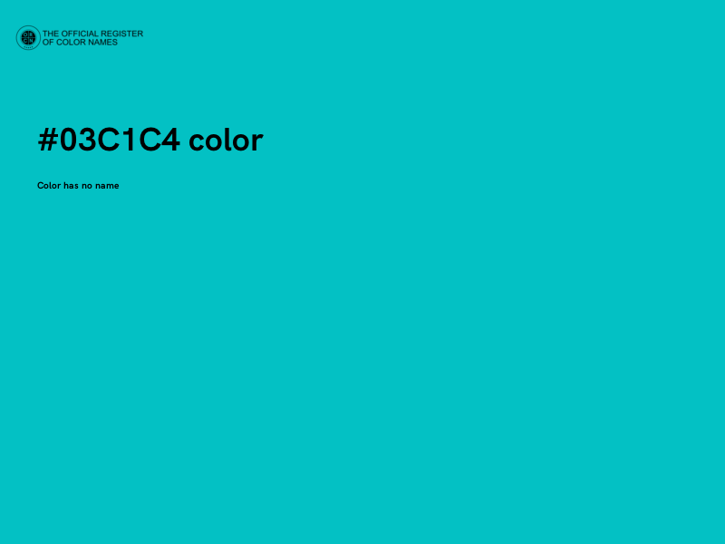 #03C1C4 color image