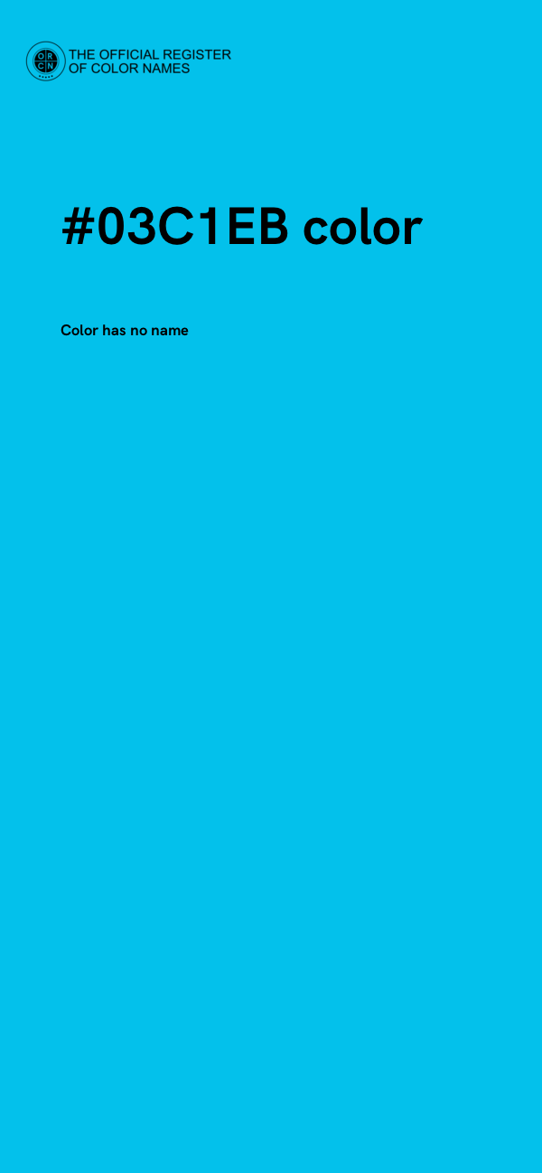 #03C1EB color image