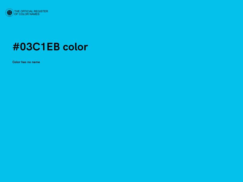 #03C1EB color image