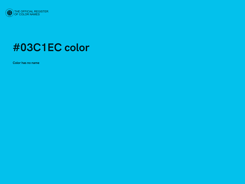 #03C1EC color image
