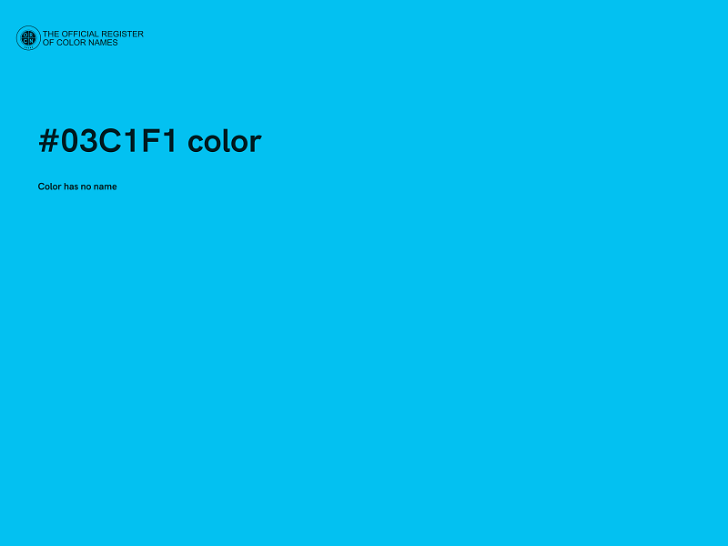 #03C1F1 color image