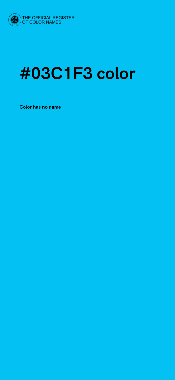 #03C1F3 color image