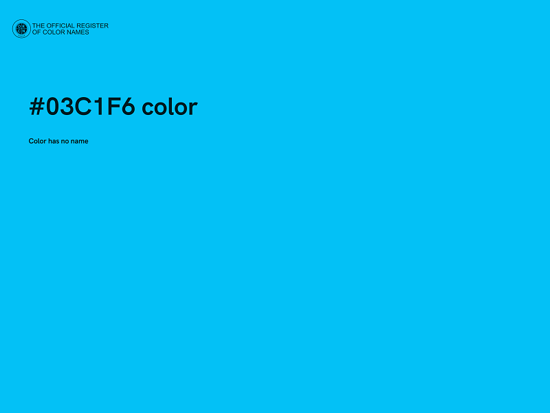 #03C1F6 color image