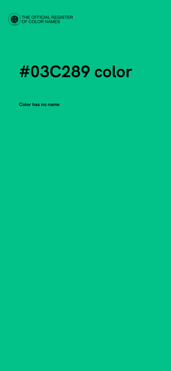 #03C289 color image