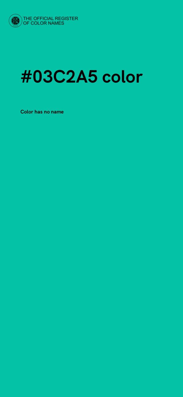 #03C2A5 color image