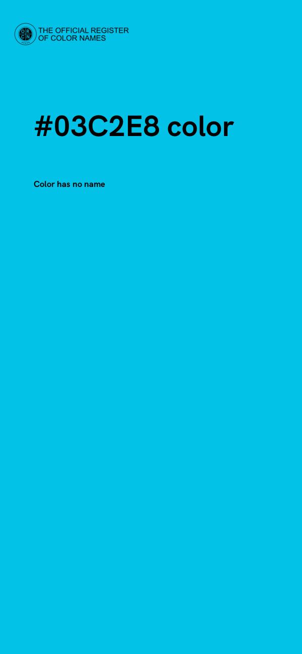 #03C2E8 color image
