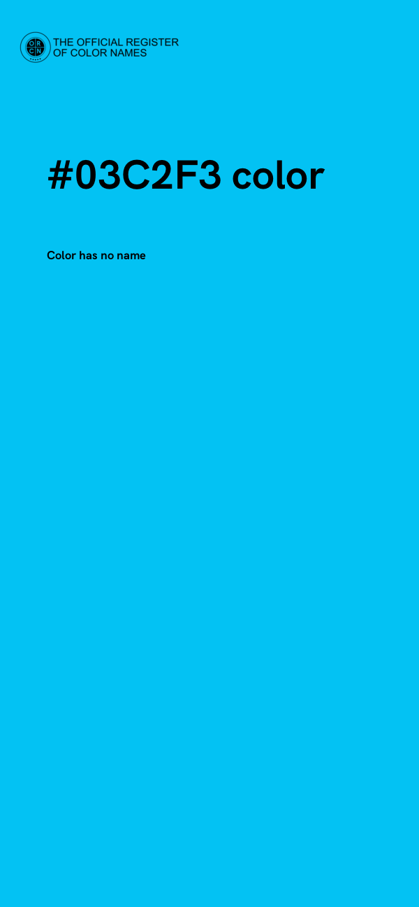 #03C2F3 color image