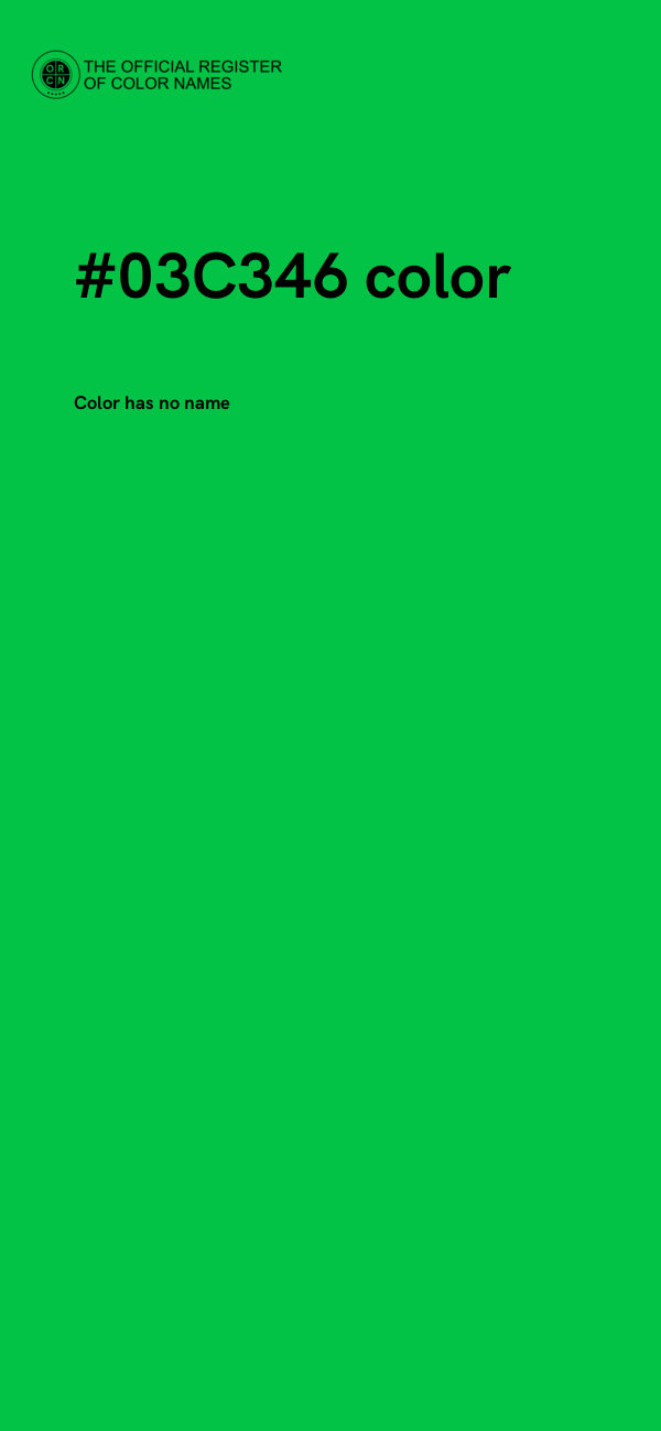 #03C346 color image