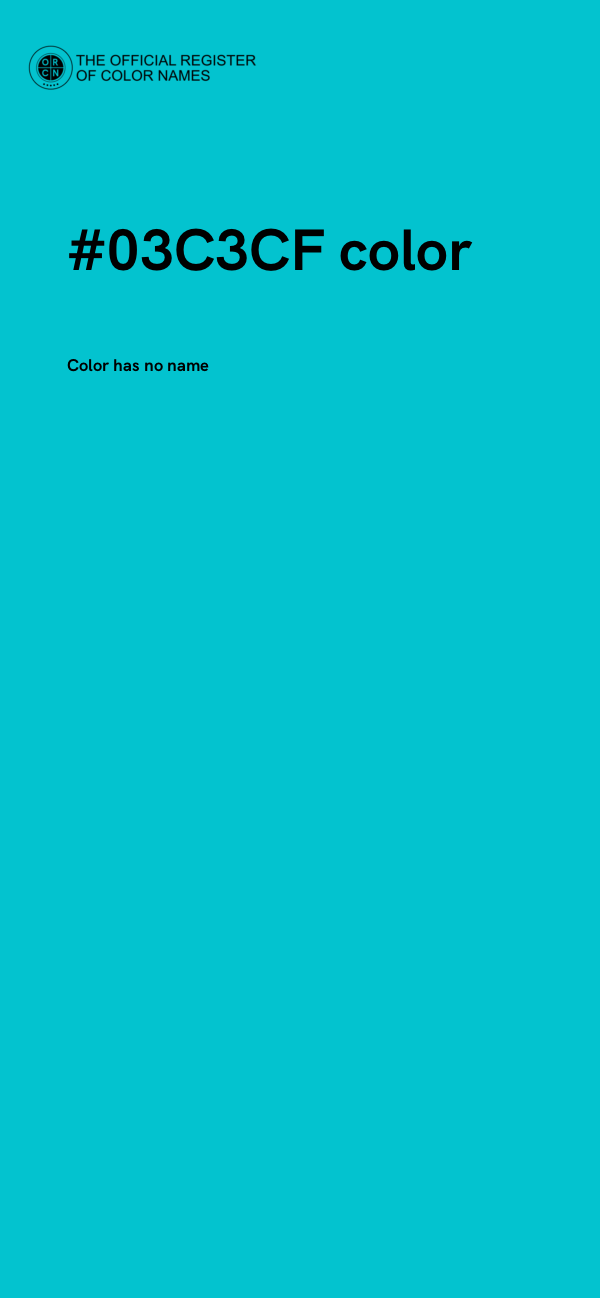 #03C3CF color image