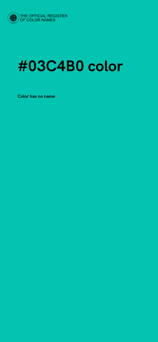 #03C4B0 color image