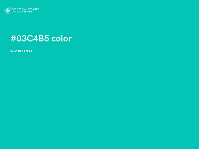 #03C4B5 color image