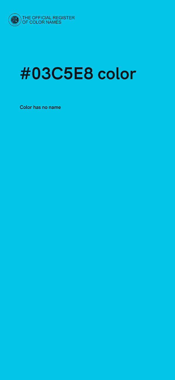 #03C5E8 color image