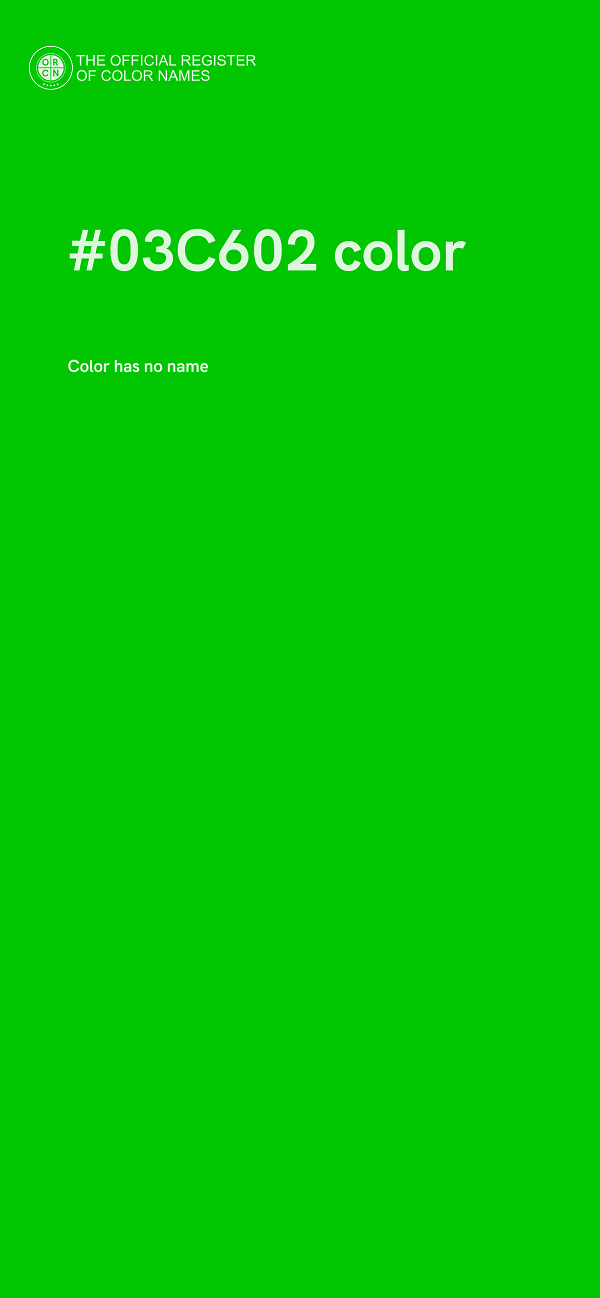 #03C602 color image