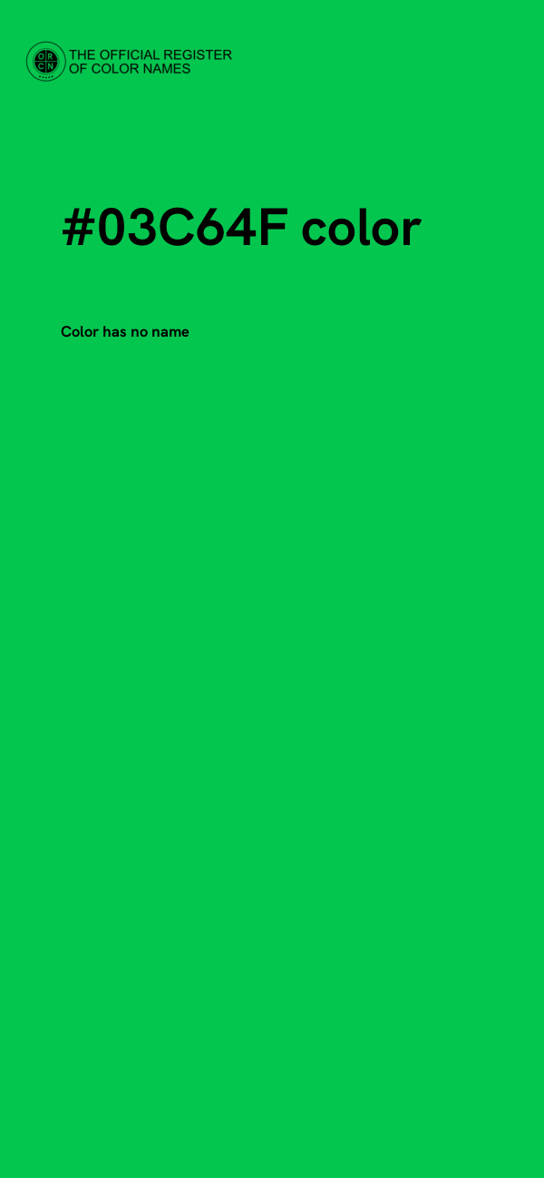 #03C64F color image