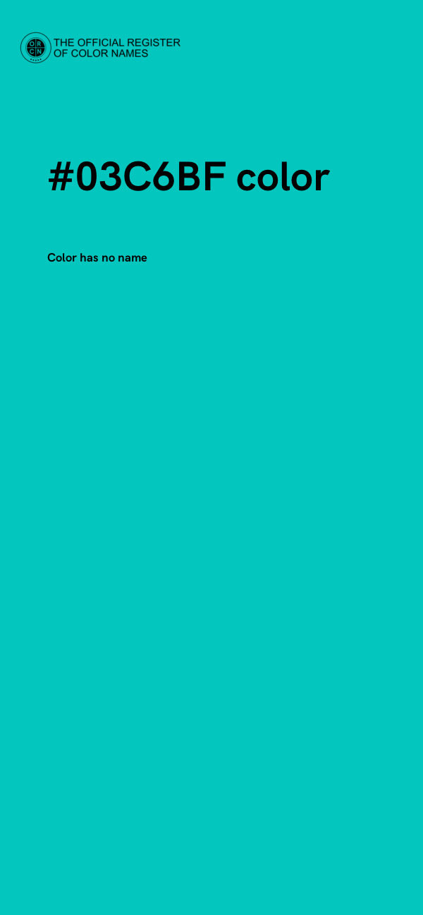 #03C6BF color image