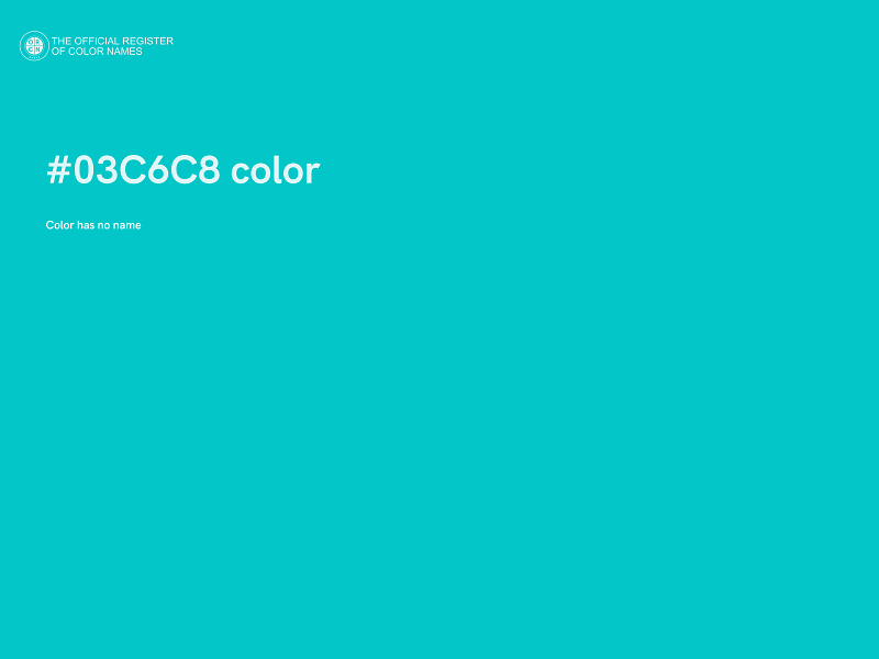 #03C6C8 color image