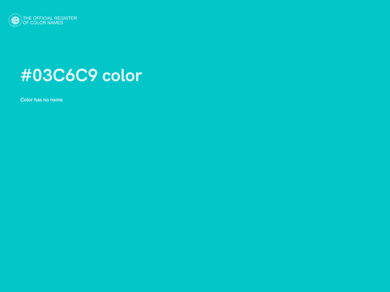 #03C6C9 color image