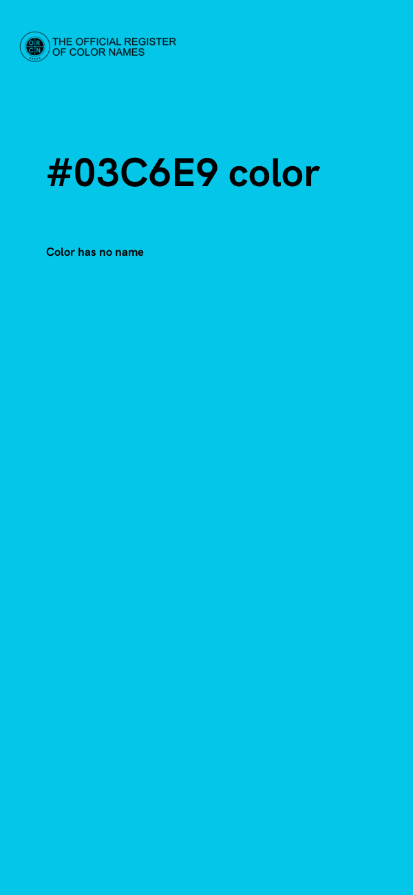 #03C6E9 color image
