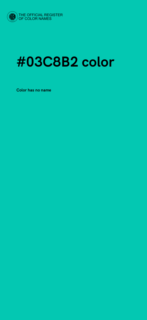 #03C8B2 color image