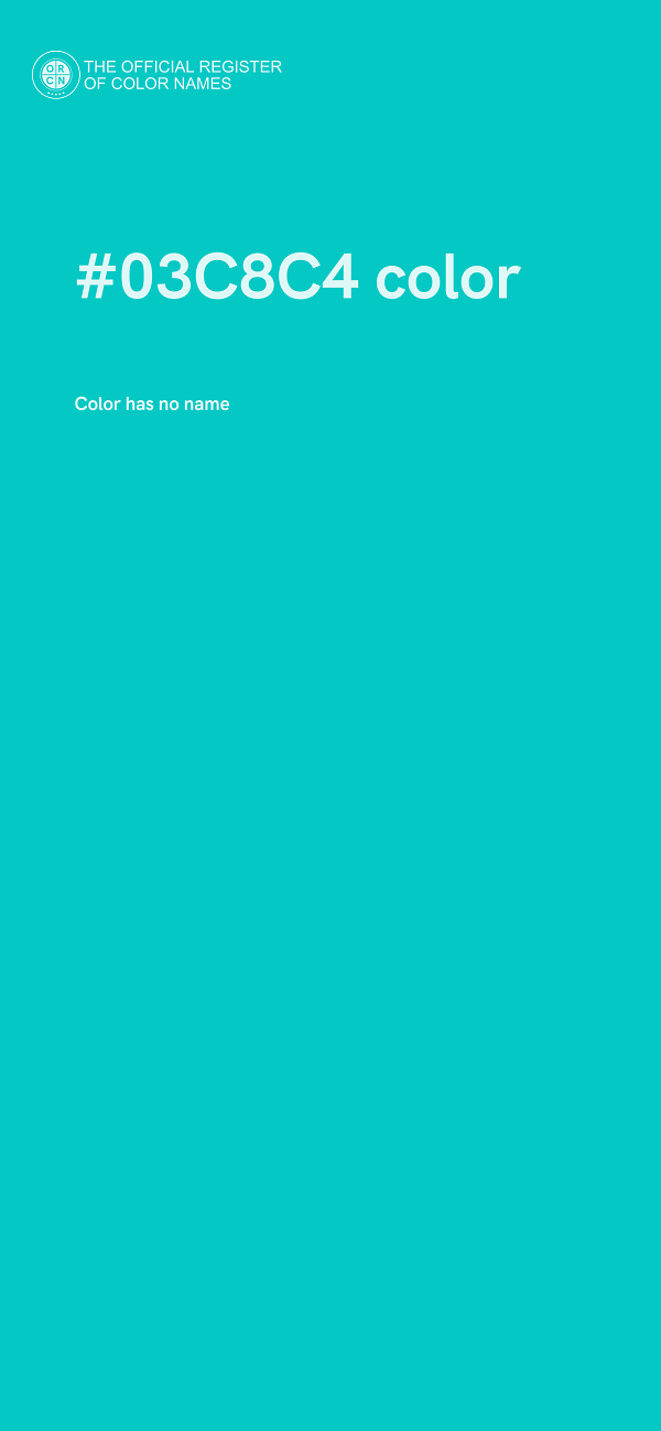 #03C8C4 color image
