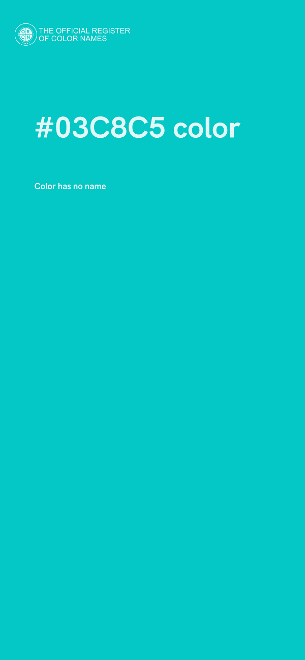 #03C8C5 color image