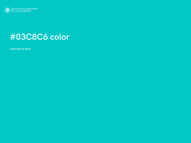 #03C8C6 color image