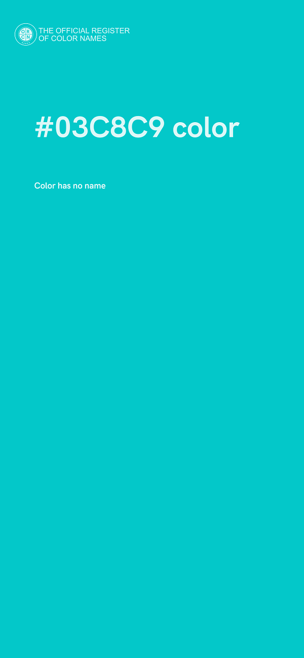 #03C8C9 color image