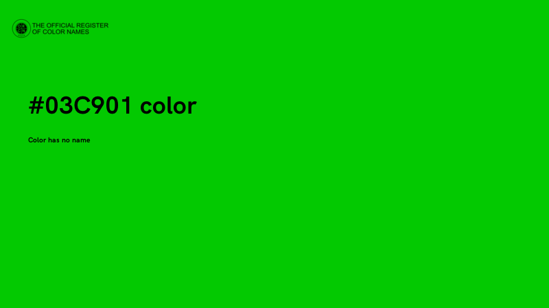 #03C901 color image