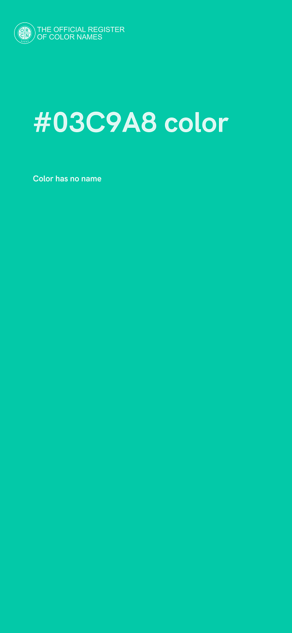 #03C9A8 color image