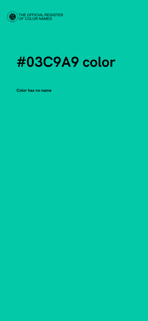 #03C9A9 color image
