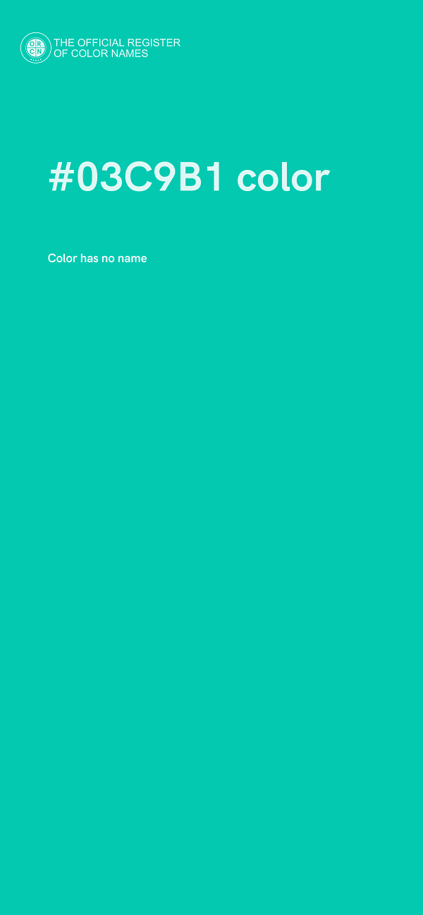 #03C9B1 color image