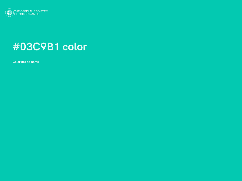 #03C9B1 color image