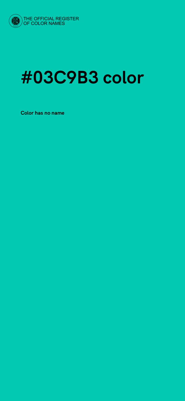#03C9B3 color image