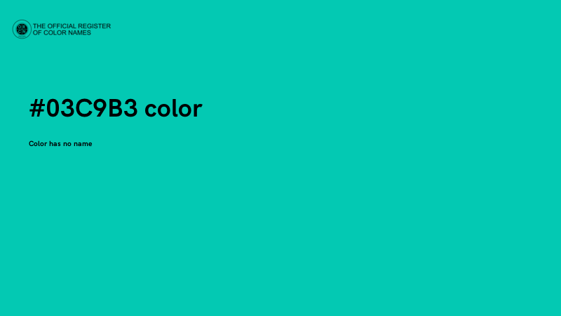 #03C9B3 color image