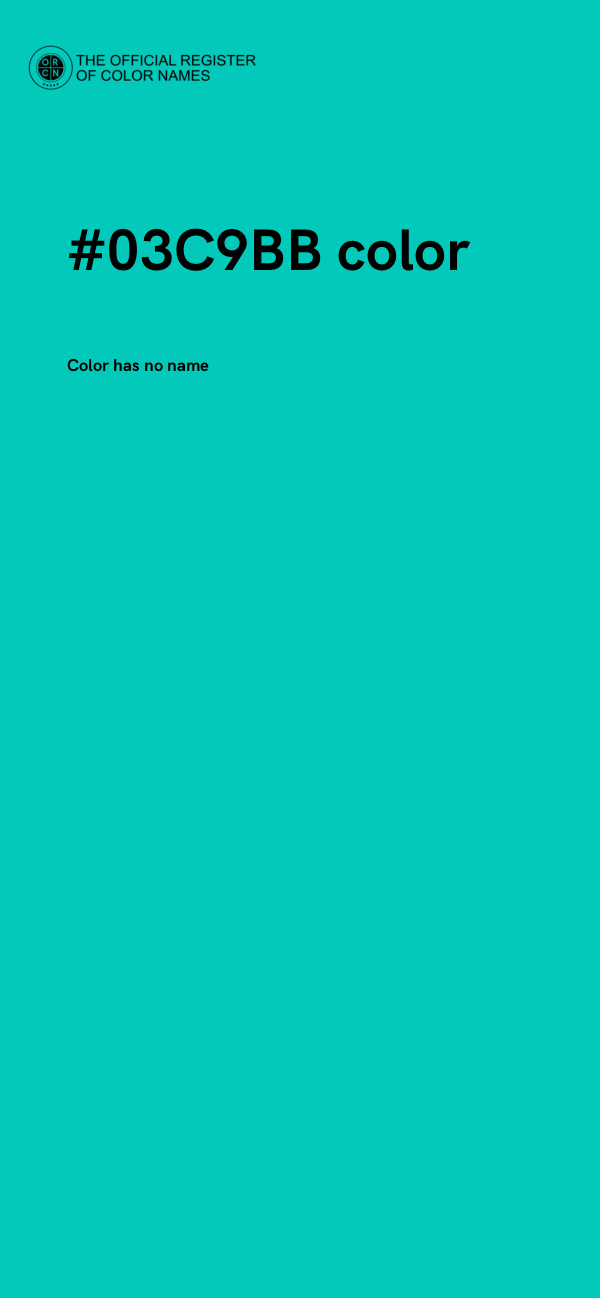 #03C9BB color image