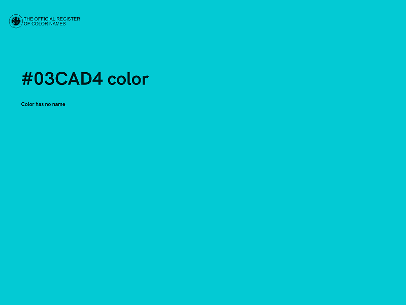 #03CAD4 color image